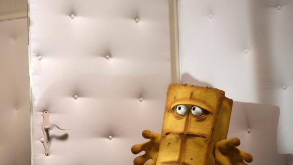 Bernd das Brot in einer Gummi-Zelle