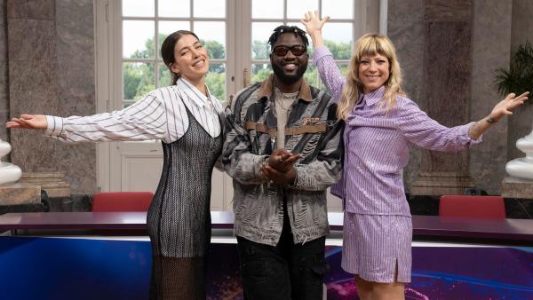 Die "Dein Song Jury" 2025: Alina Süggeler (Sängerin Frida Gold), Singer-Songwriter Kelvin Jones, Mieze Katz (Frontfrau der Band MIA.)