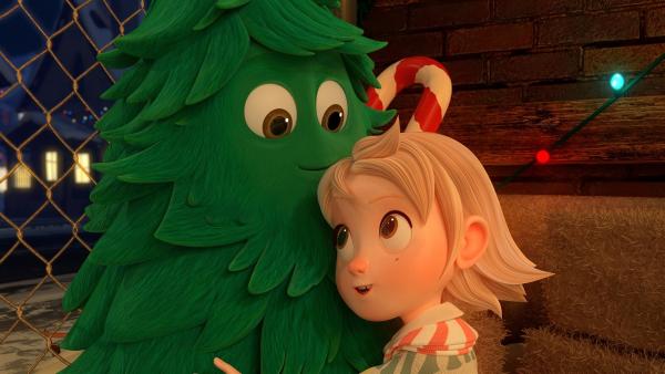 Die fünfjährige Georgie mit Piney | Rechte: KiKA/The Lonesome Pine Animation, LLC.