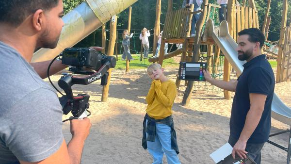 Auch ein Spielplatz wurde zur Videokulisse