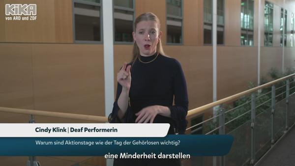 16-9_Cindy_Klink_UT_mit-Fragen-und-Insert.mp4 | Rechte: KiKA